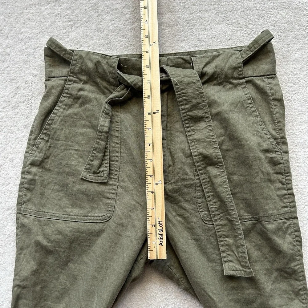 BANANA REPUBLIC Linen Pants Women's 8 Slim Stretch Fatigues Summer Lightweight